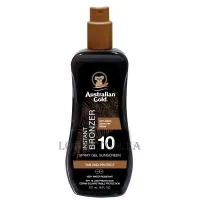 AUSTRALIAN GOLD Instant Bronzer Spray Gel Sunscreen SPF10 - Сонцезахисний спрей-гель з бронзатором SPF-10