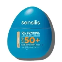SENSILIS Oil Control Dry Touch Light SPF50+ - Матуючий сонцезахисний крем з тоном SPF-50+