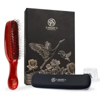 S-HEART-S Scalp Brush Premium Long Red Gift Box - Преміальна щітка для волосся 